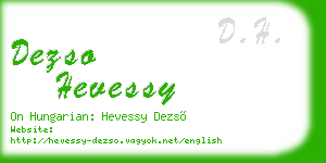 dezso hevessy business card